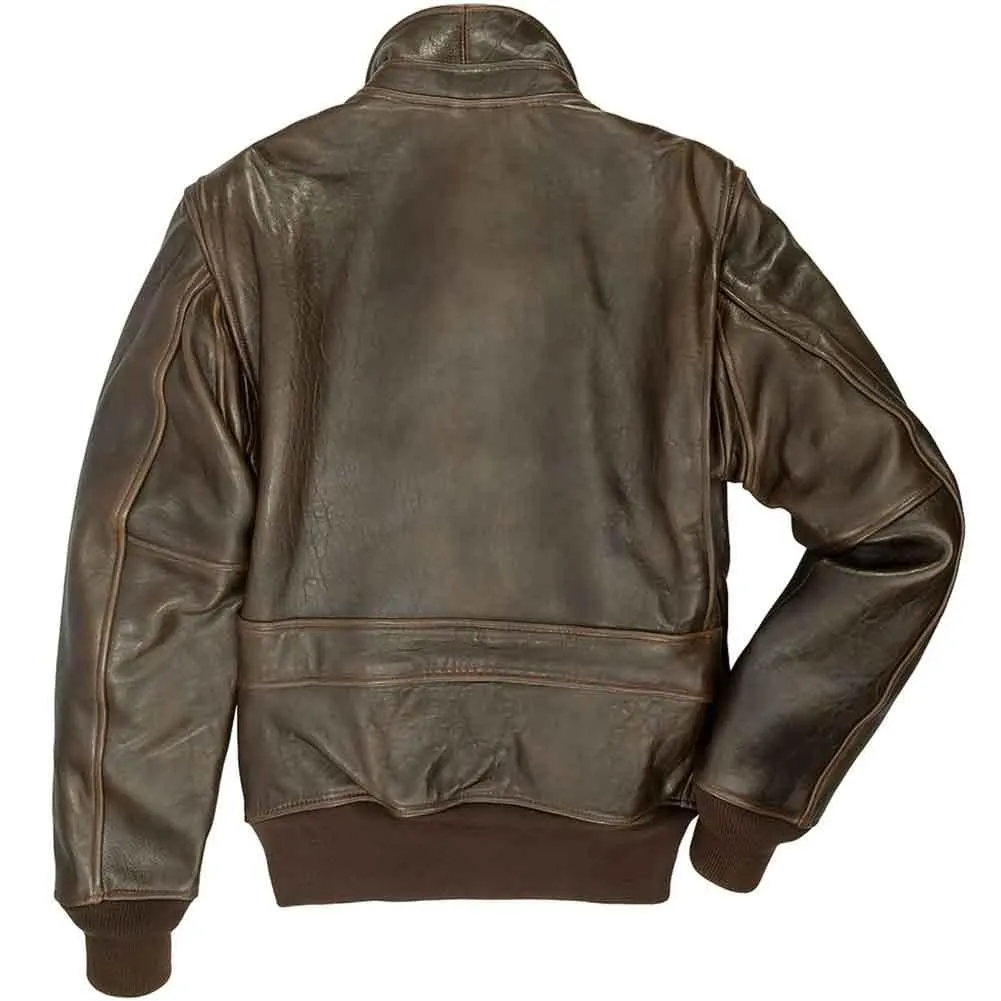 Cockpit USA Mens Modified Raider Leather Flight Jacket