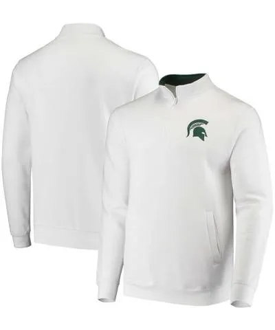 Colosseum Men's White Michigan State Spartans Tortugas Logo Quarter-Zip Jacket