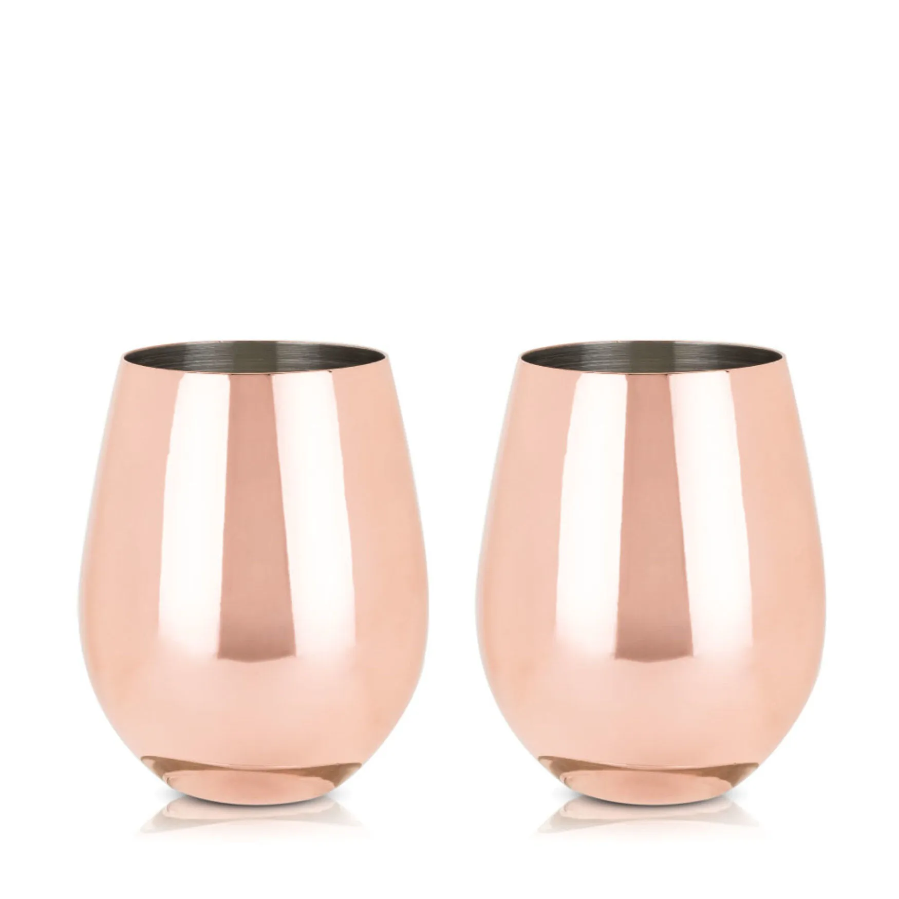 Copper Stemless Wine Glasses