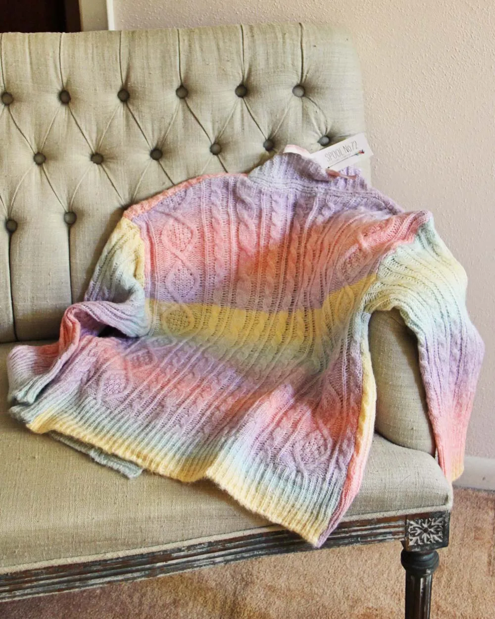 Cotton Candy Fisherman's Sweater