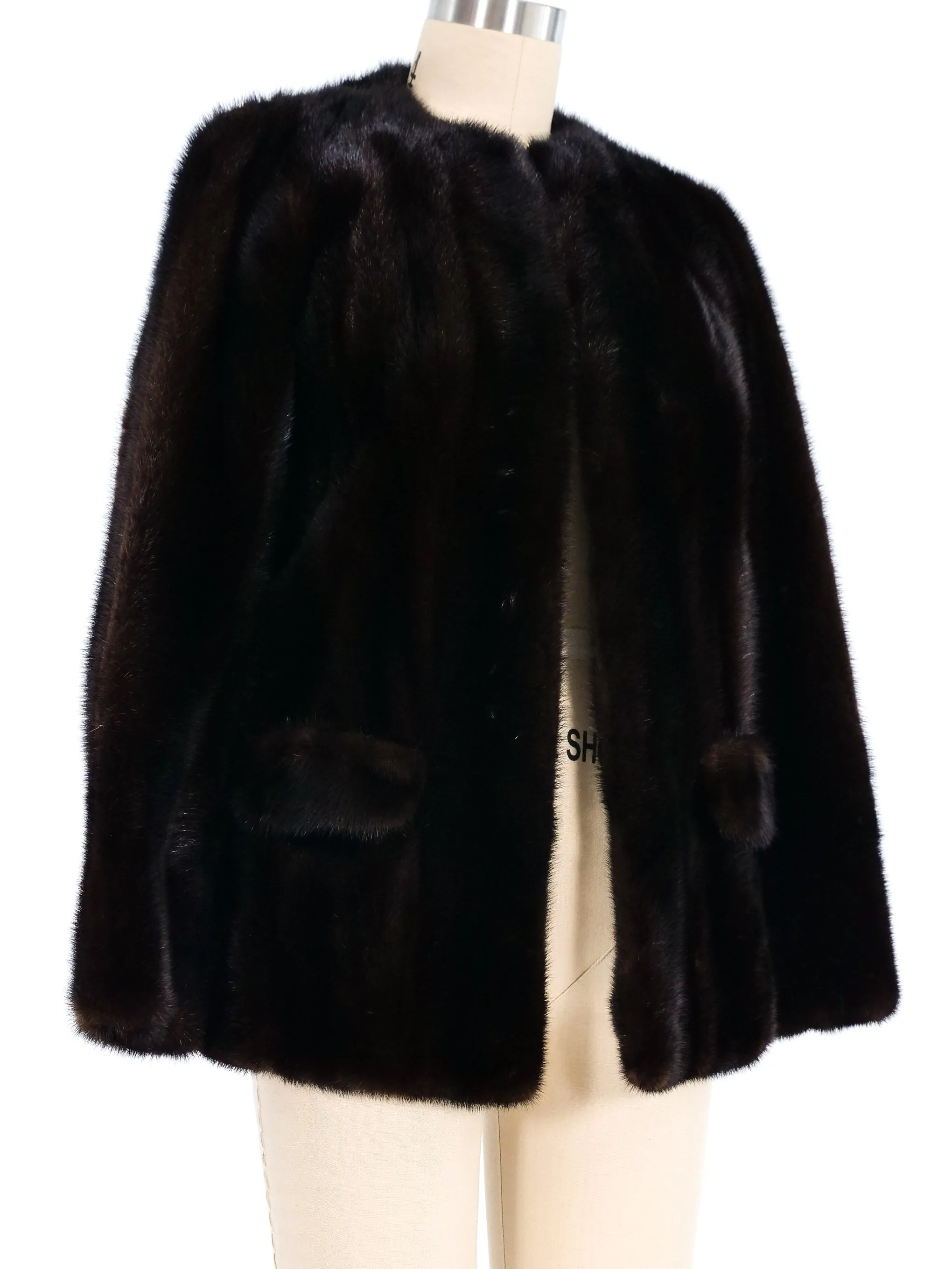 Cropped Mink Coat