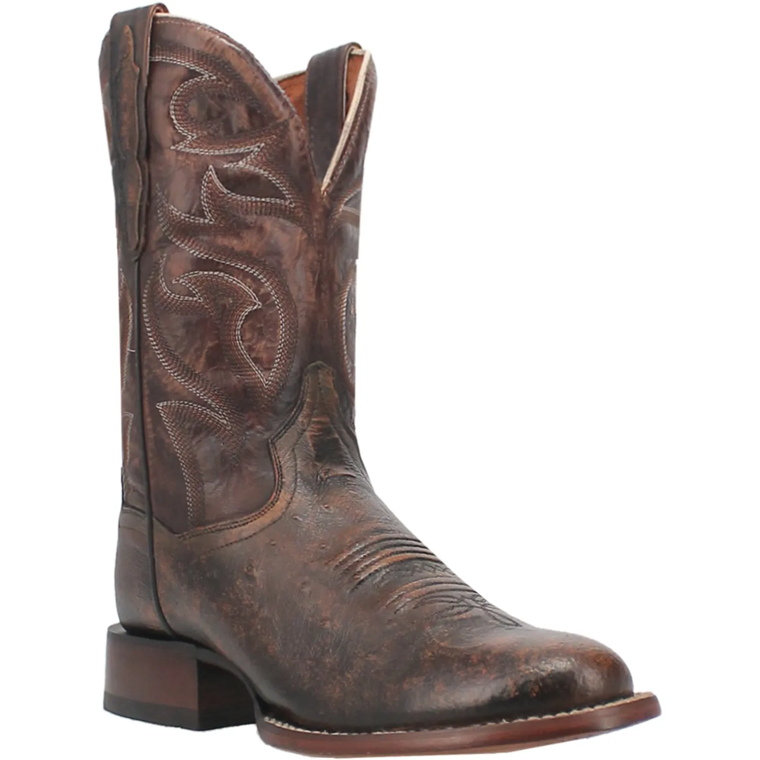 Dan Post Mens Clyde Cognac Smooth Ostrich Cowboy Boots