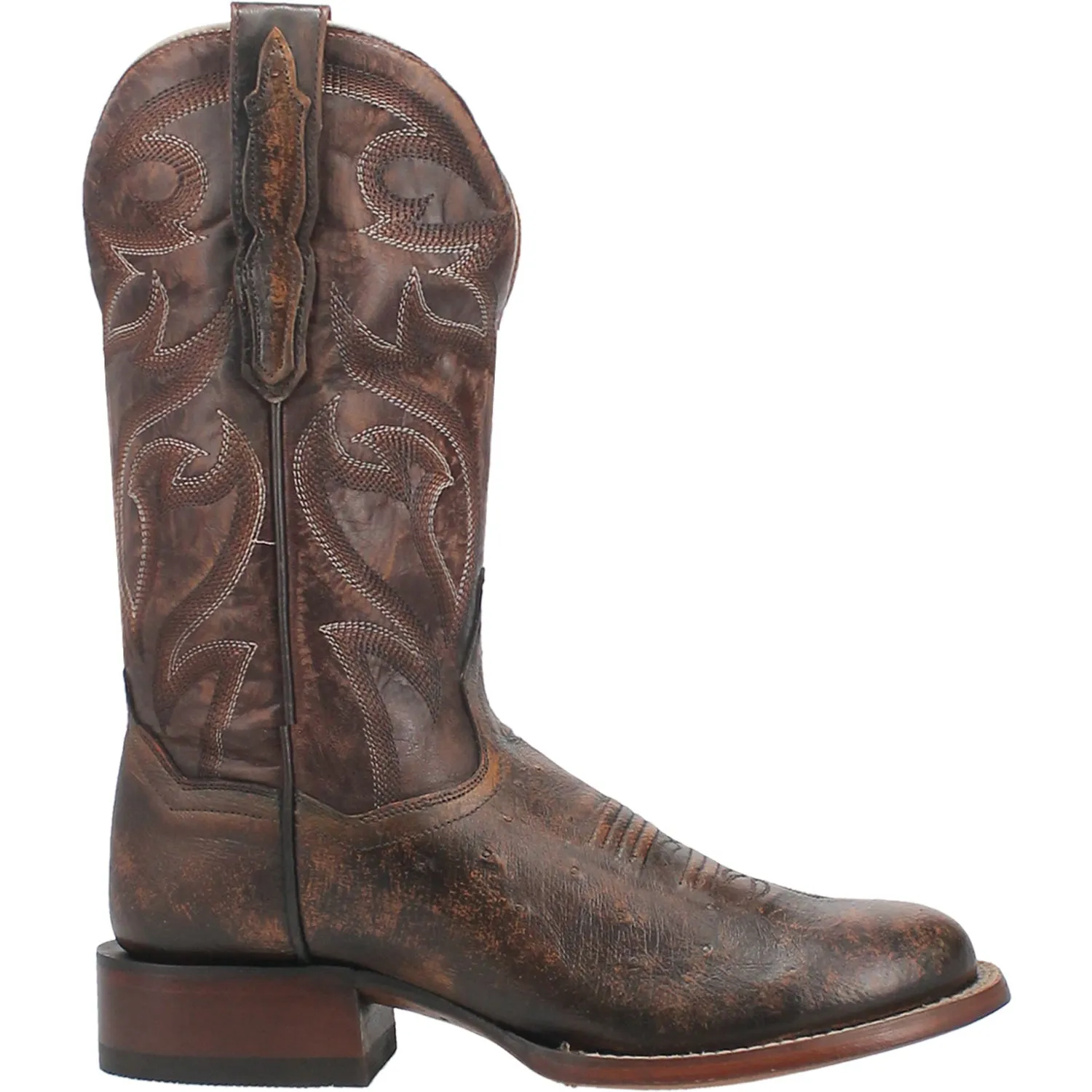 Dan Post Mens Clyde Cognac Smooth Ostrich Cowboy Boots