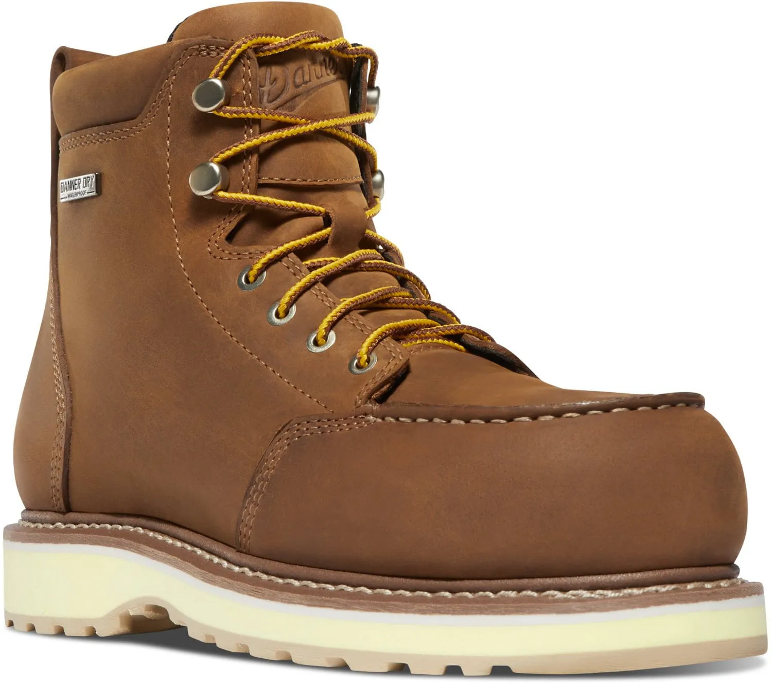 Danner Womens Cedar River Moc Toe 6in Brown Leather Work Boots