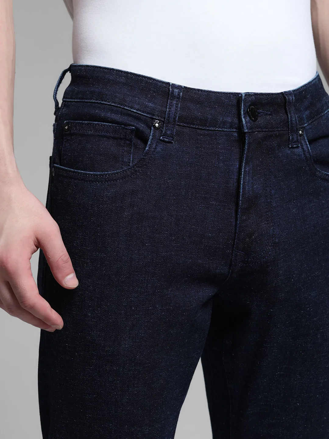 Dark Blue Low Rise Glenn Slim Fit Jeans