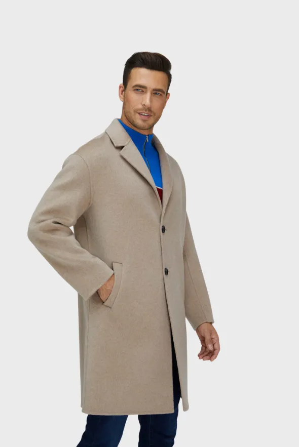 Dazzling Wool-Blend Overcoat