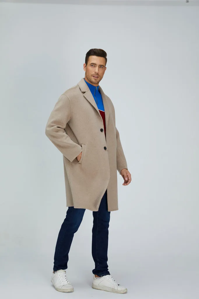 Dazzling Wool-Blend Overcoat