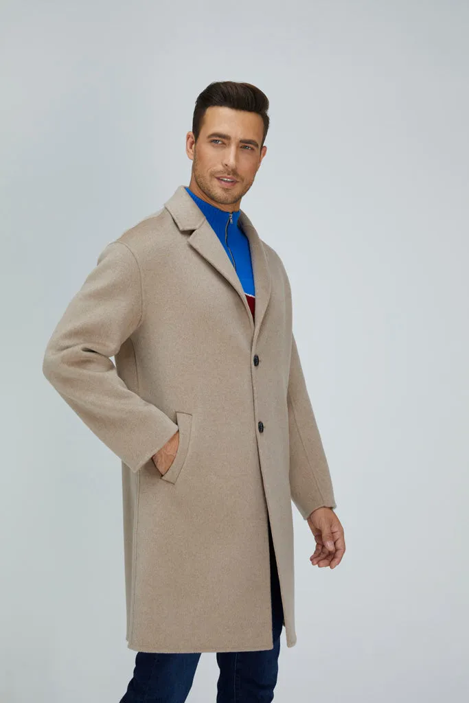 Dazzling Wool-Blend Overcoat