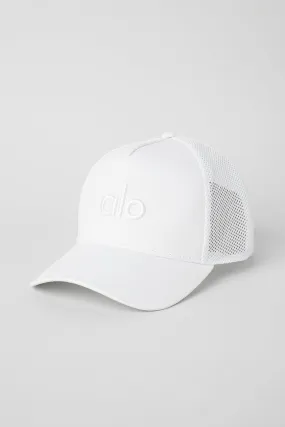 District Trucker Hat - White/White