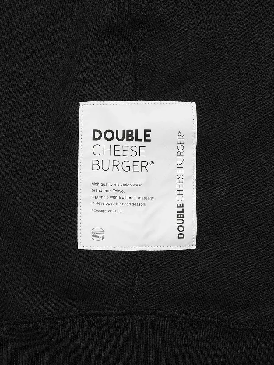 Double Cheeseburger 003 Hamburger Hoody - Black