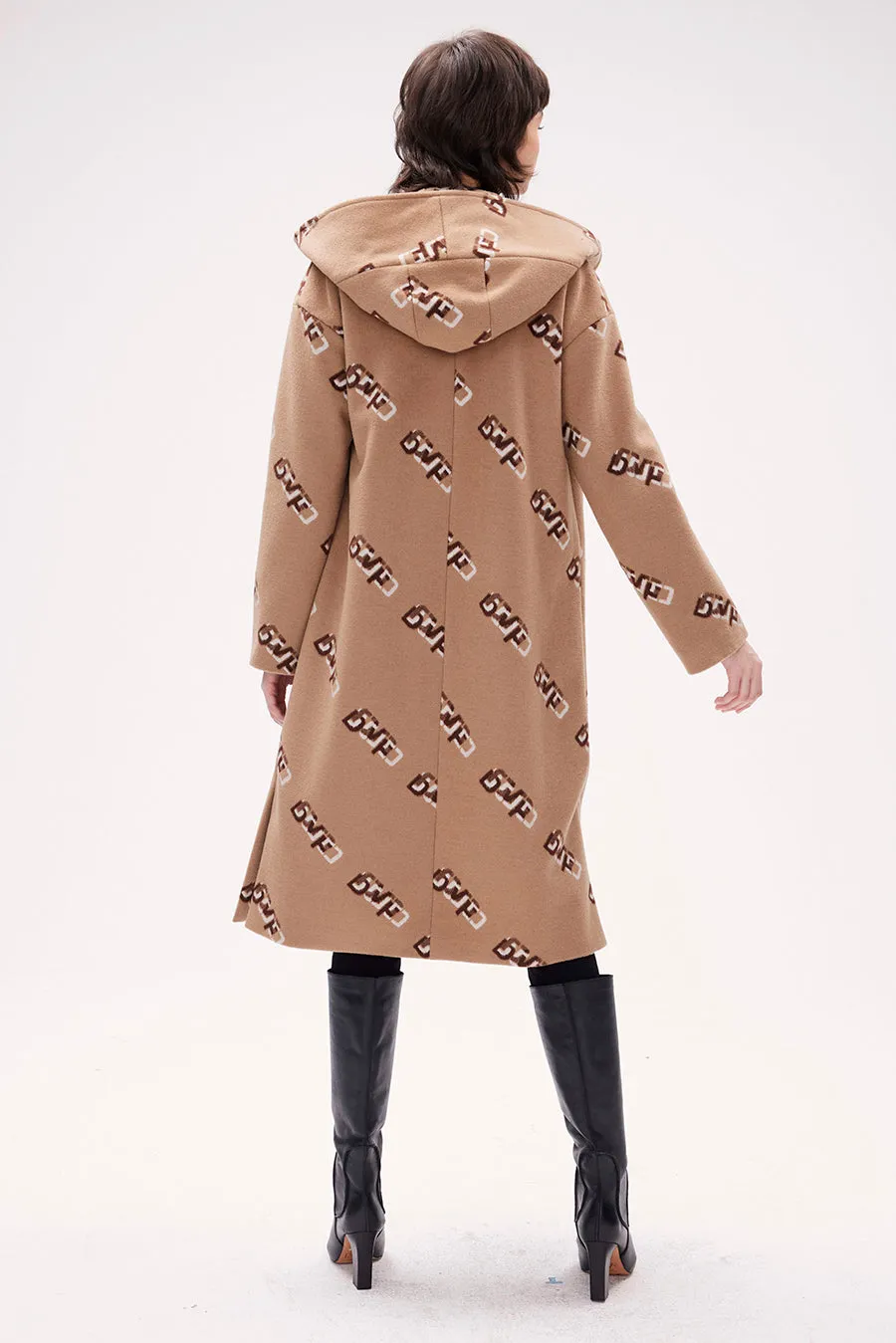 Dvf Eunice Coat in Dvf Logo Camel