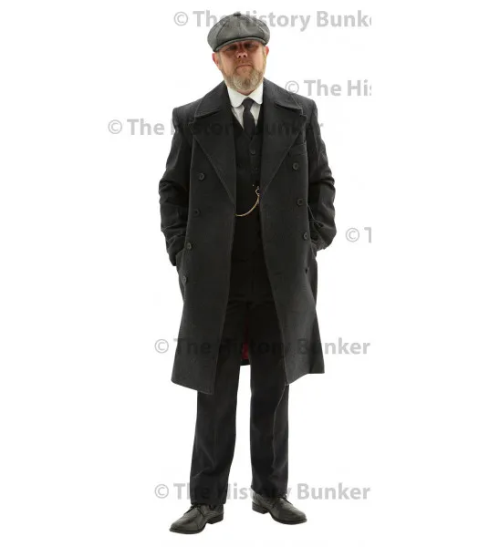 Edwardian Mans double breasted overcoat - GREY