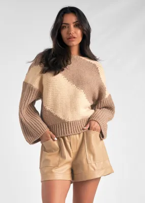 Elan Hannah Sweater - Beige/Off White ***FINAL SALE***