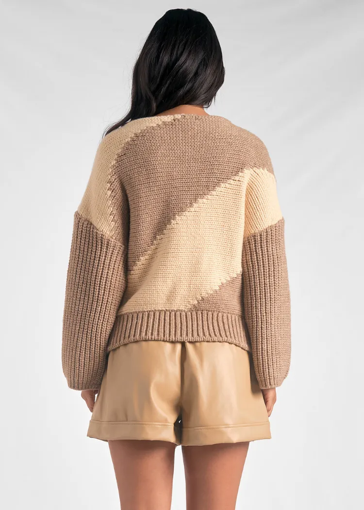 Elan Hannah Sweater - Beige/Off White ***FINAL SALE***