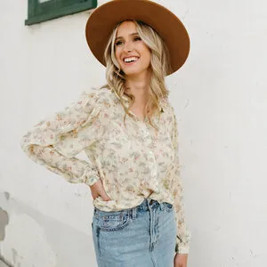 Ella Button Front Blouse