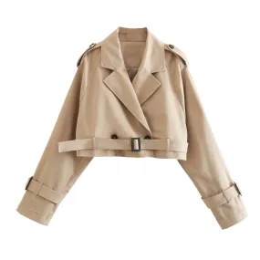 ESTELLE CROPPED TRENCH COAT