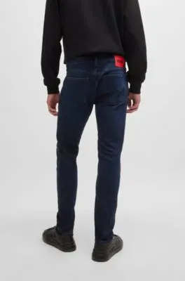 Extra-slim-fit jeans in blue-black stretch denim