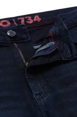 Extra-slim-fit jeans in blue-black stretch denim