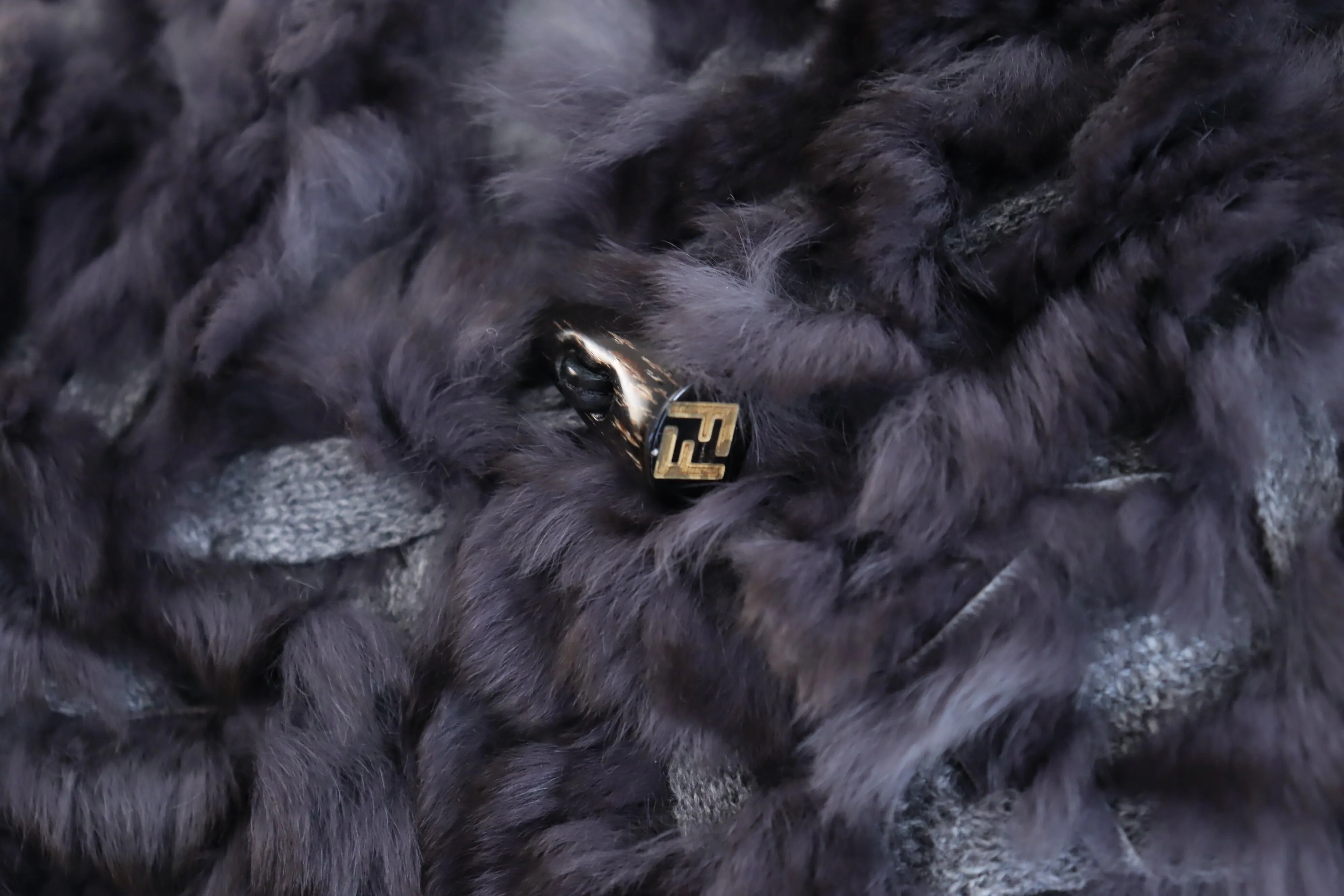 FENDI Cashmere & Fur Sweater Coat