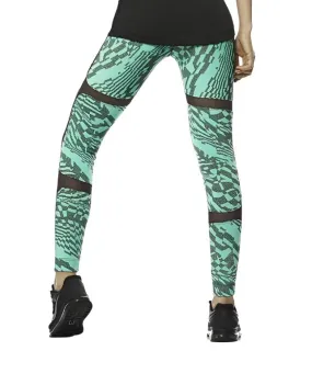 Final Sale Babalu Style Textured Legging with Mesh Inset 35863 Jade