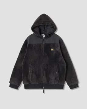 Fleece Zip Hood (Black)