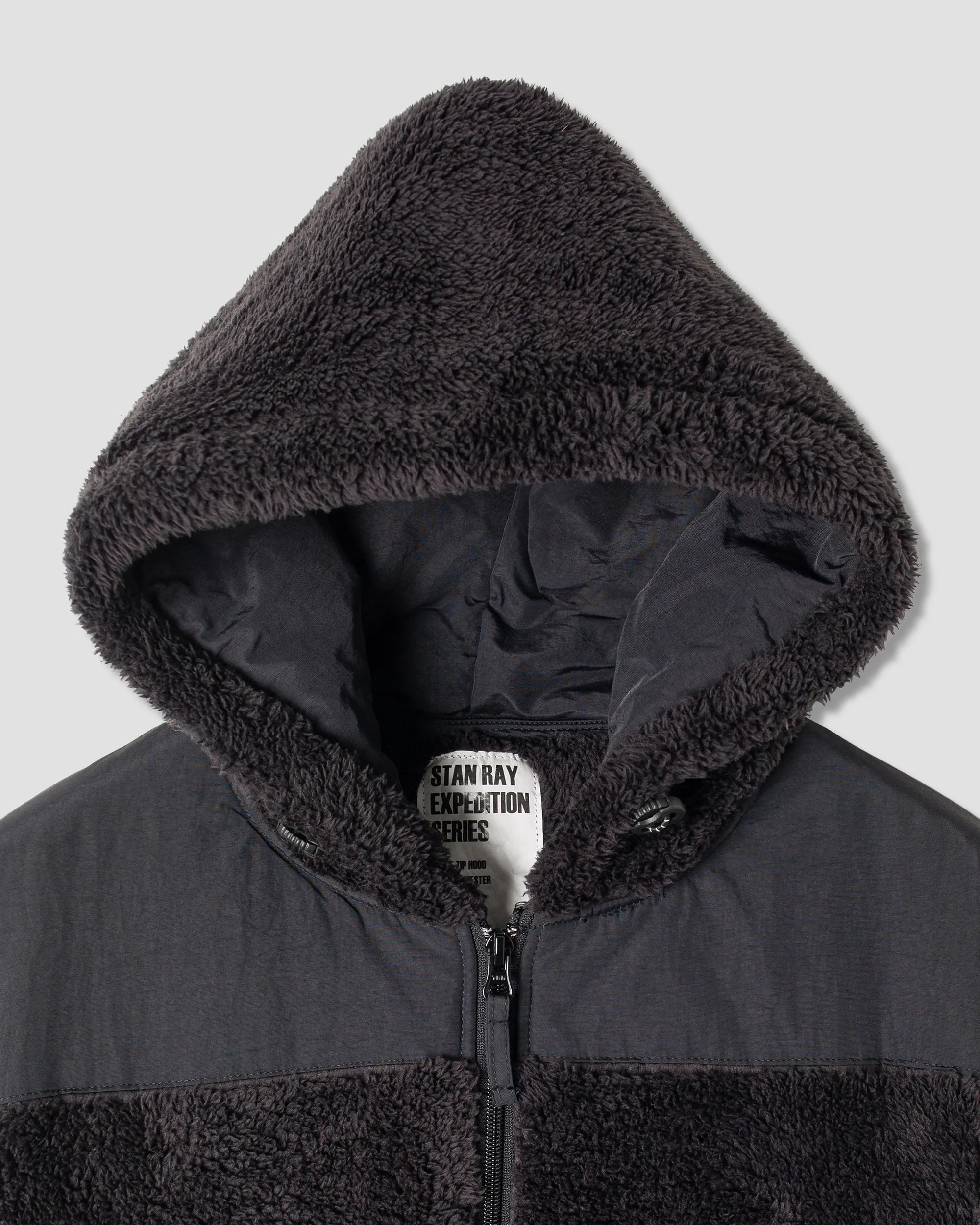 Fleece Zip Hood (Black)