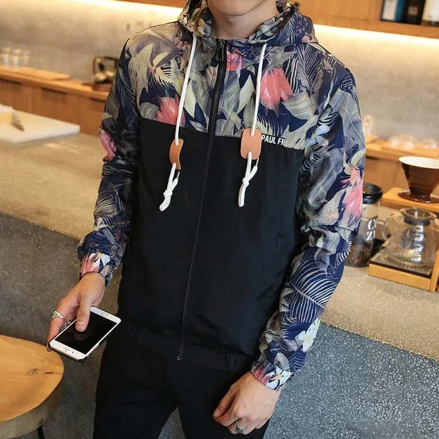 Floral Windbreaker Jacket