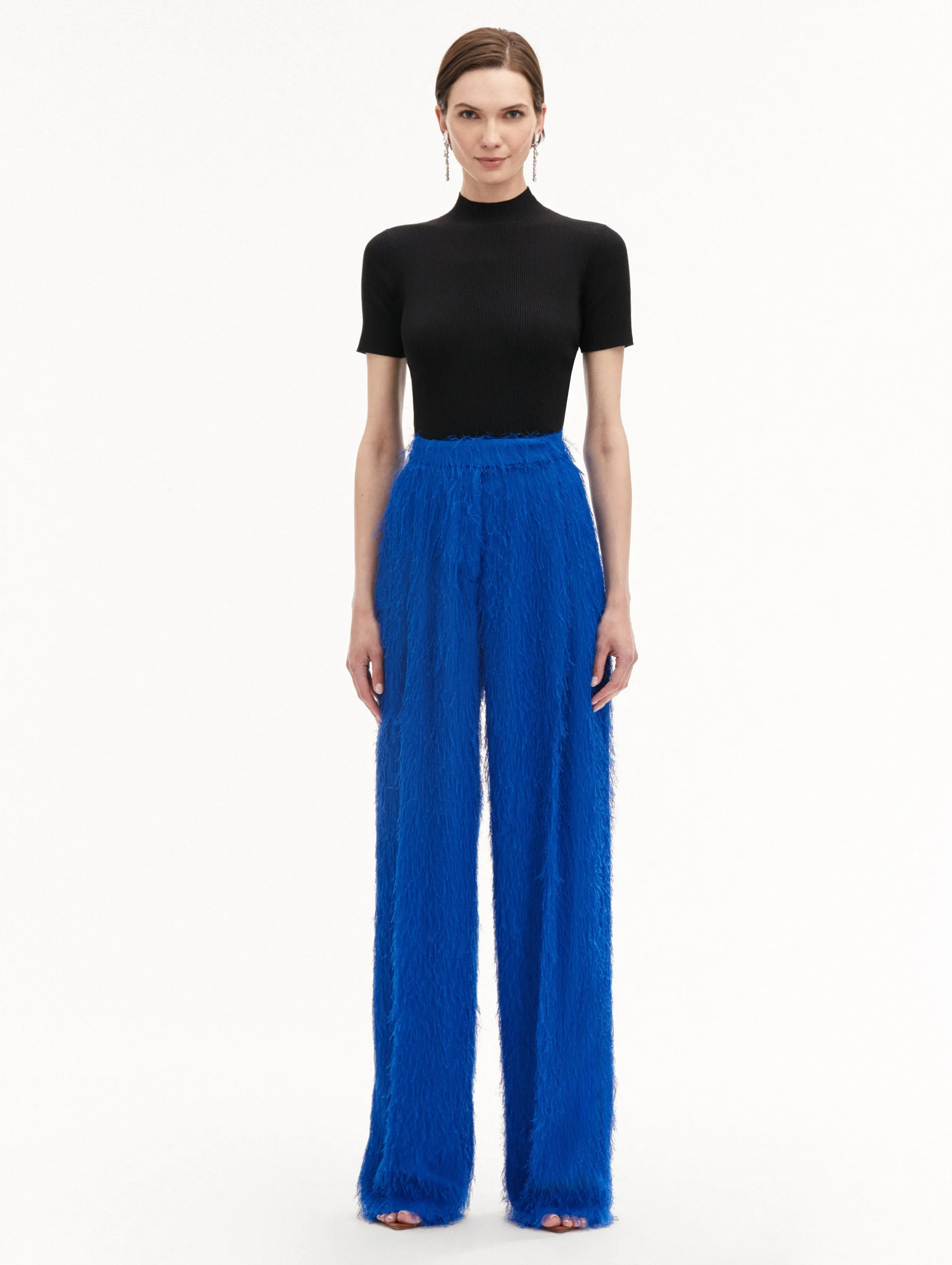 Fringe Fil Coupé Wide Leg Pant