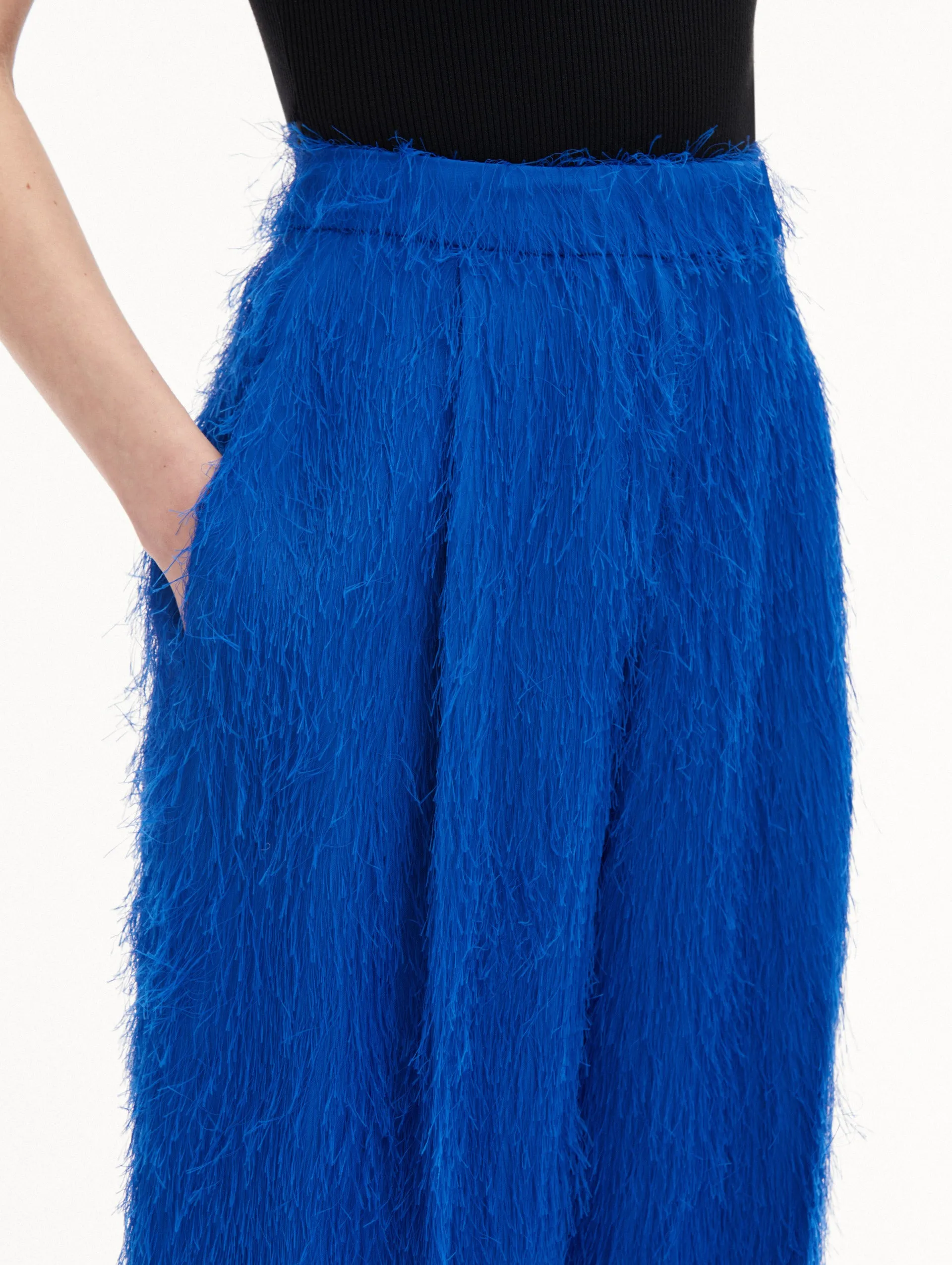 Fringe Fil Coupé Wide Leg Pant