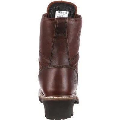 Georgia Men's Steel Toe Waterproof Logger Boot in Chocolate