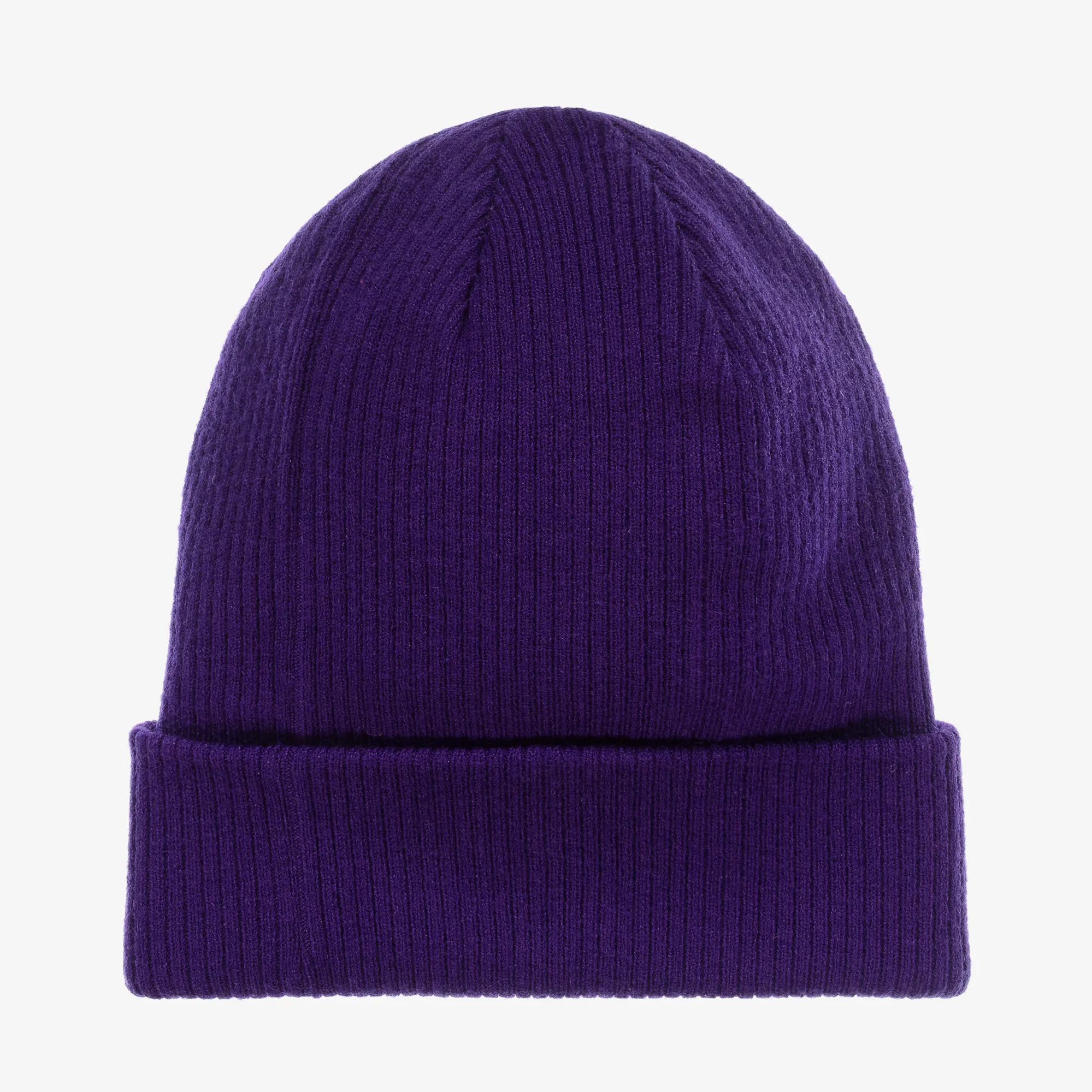 Girls Purple Viscose Knitted Beanie Hat