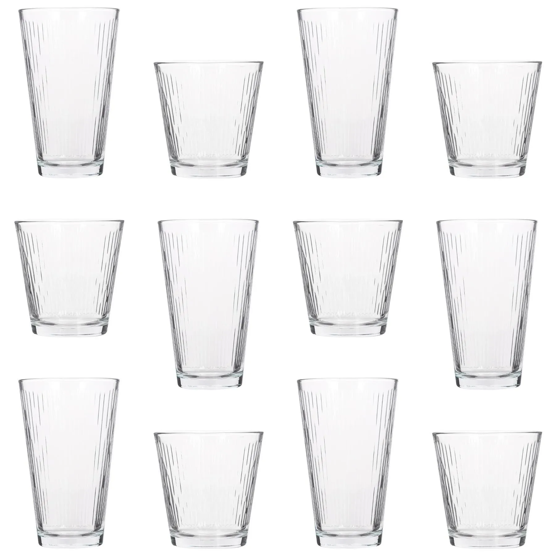 Glassware | 12pc Nora Highball Glasses & Tumblers Set | LAV