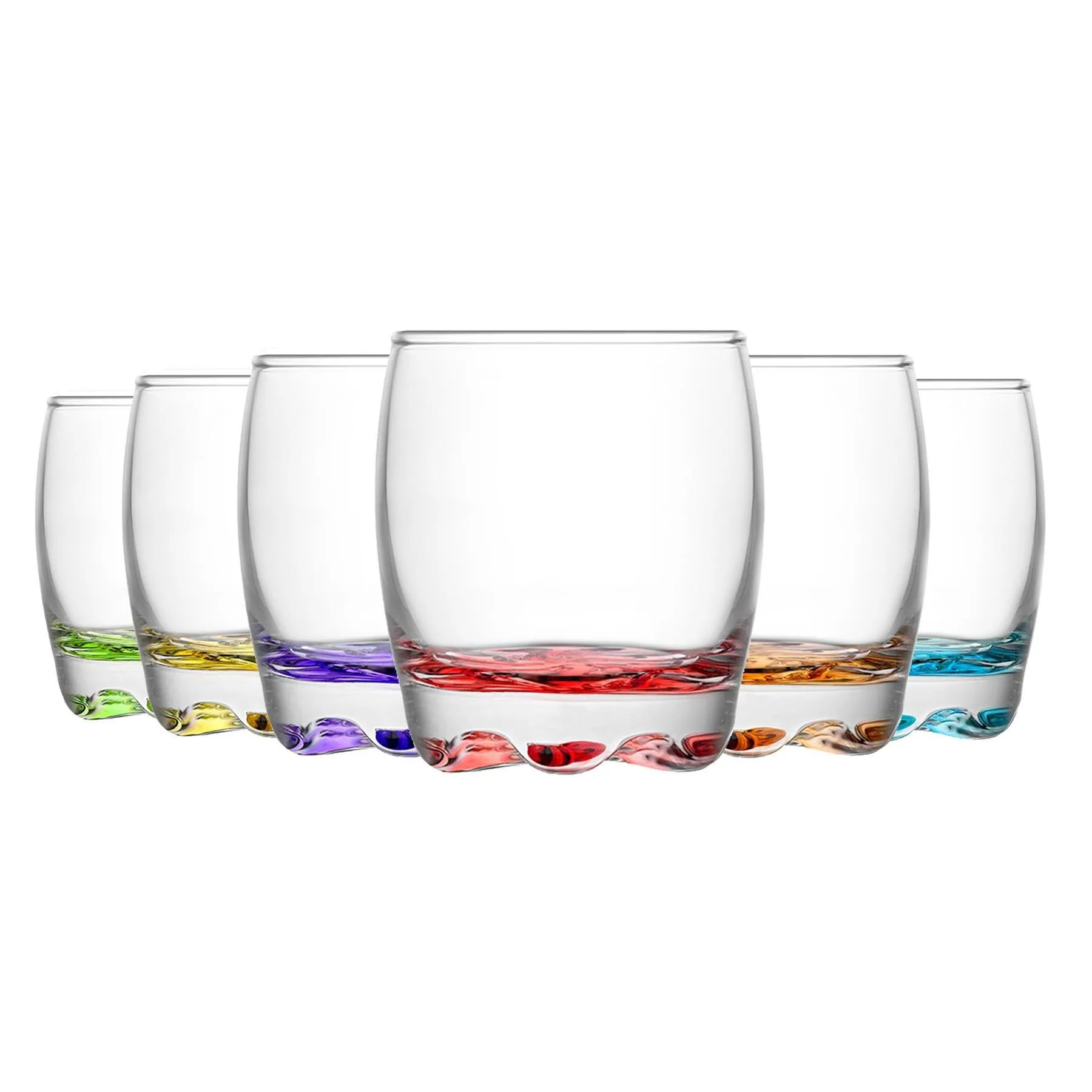 Glassware | Adora Coloured Shot Glasses - 80ml - 6 Colours - Pack of 12 | LAV