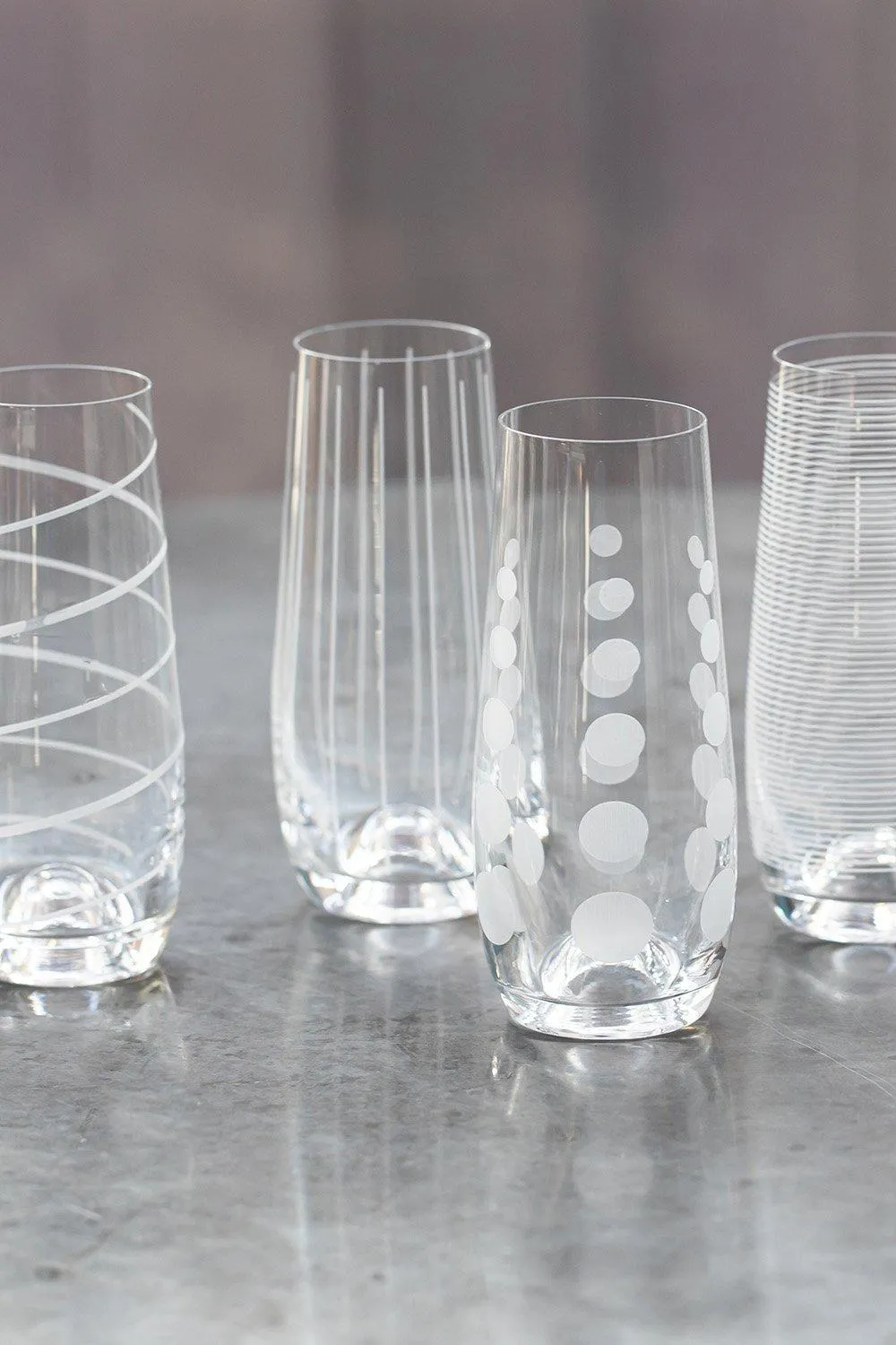 Glassware | Cheers Pack Of 4 Stemless Flute Glasses | Mikasa