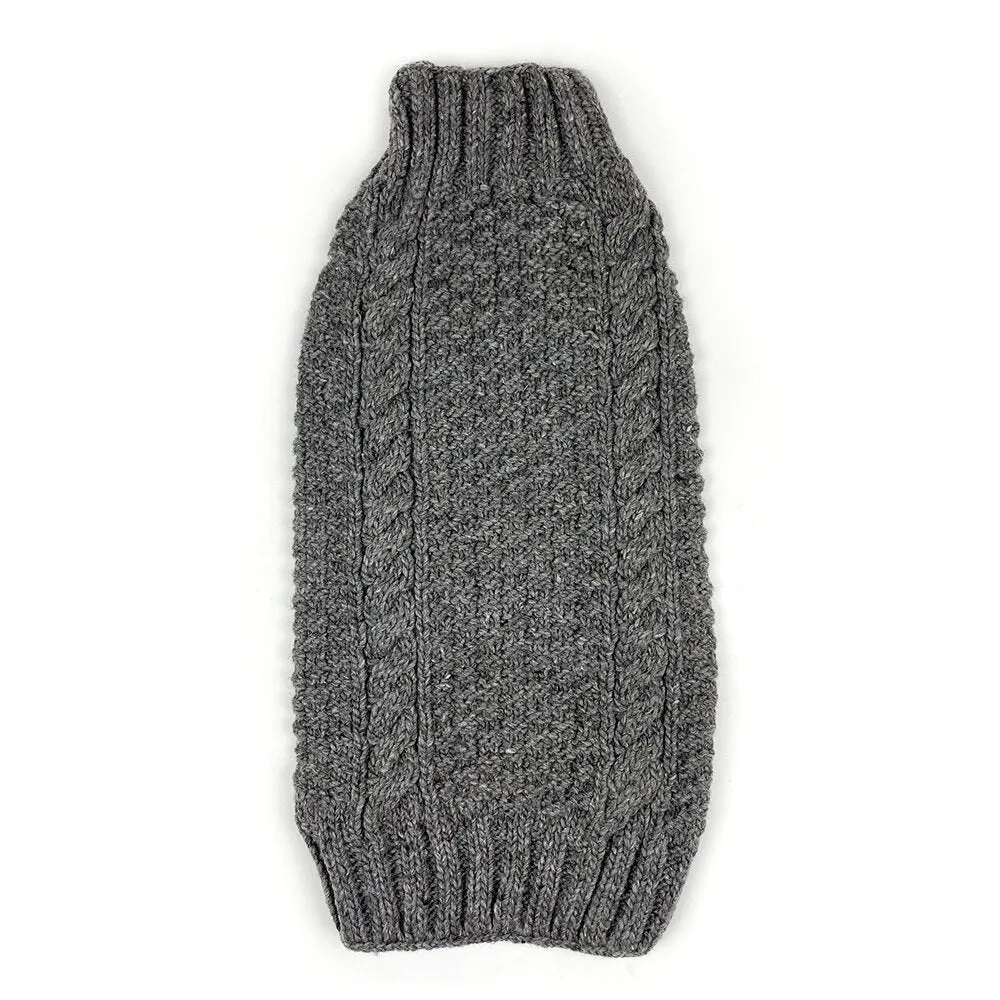 Grey Cable Knit Sweater