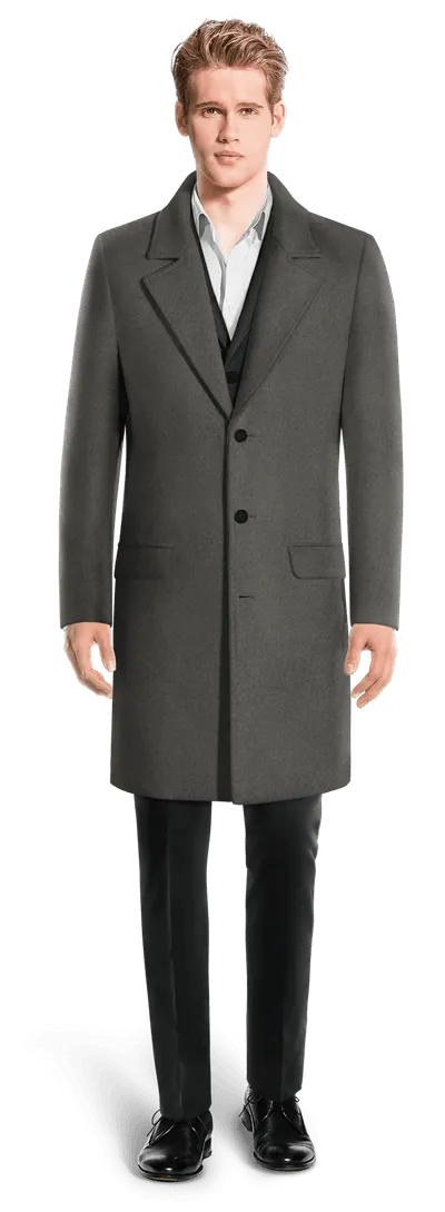 Grey Long Overcoat