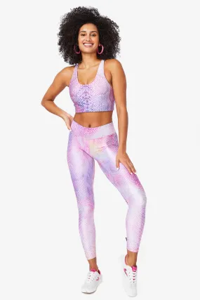 Hi-Shine Leggings in Pink Python