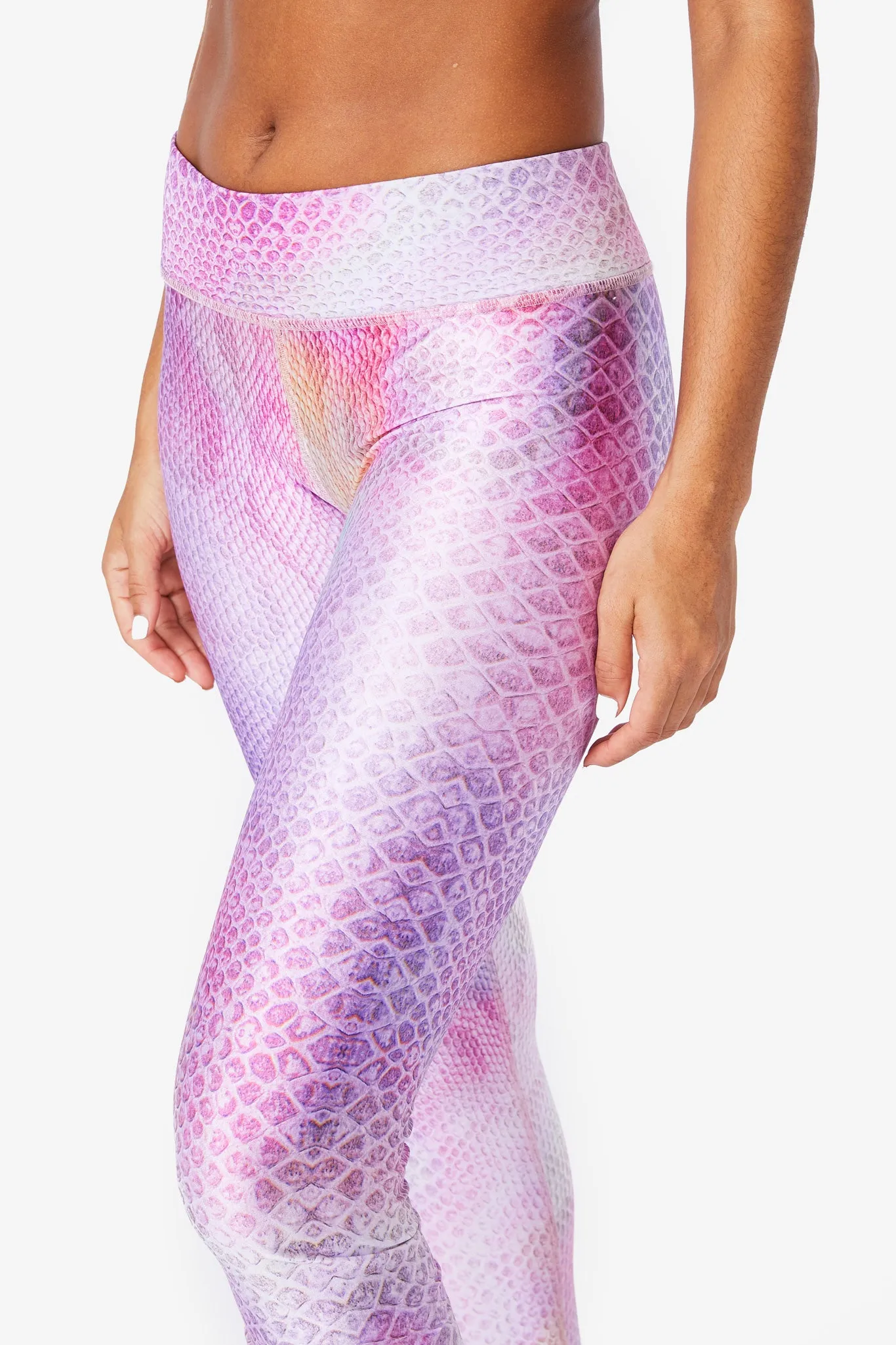 Hi-Shine Leggings in Pink Python