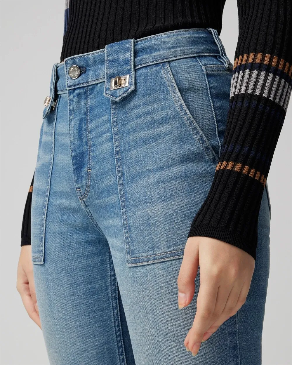 High-Rise Every Day Soft Turnlock Pocket Slim Jeans