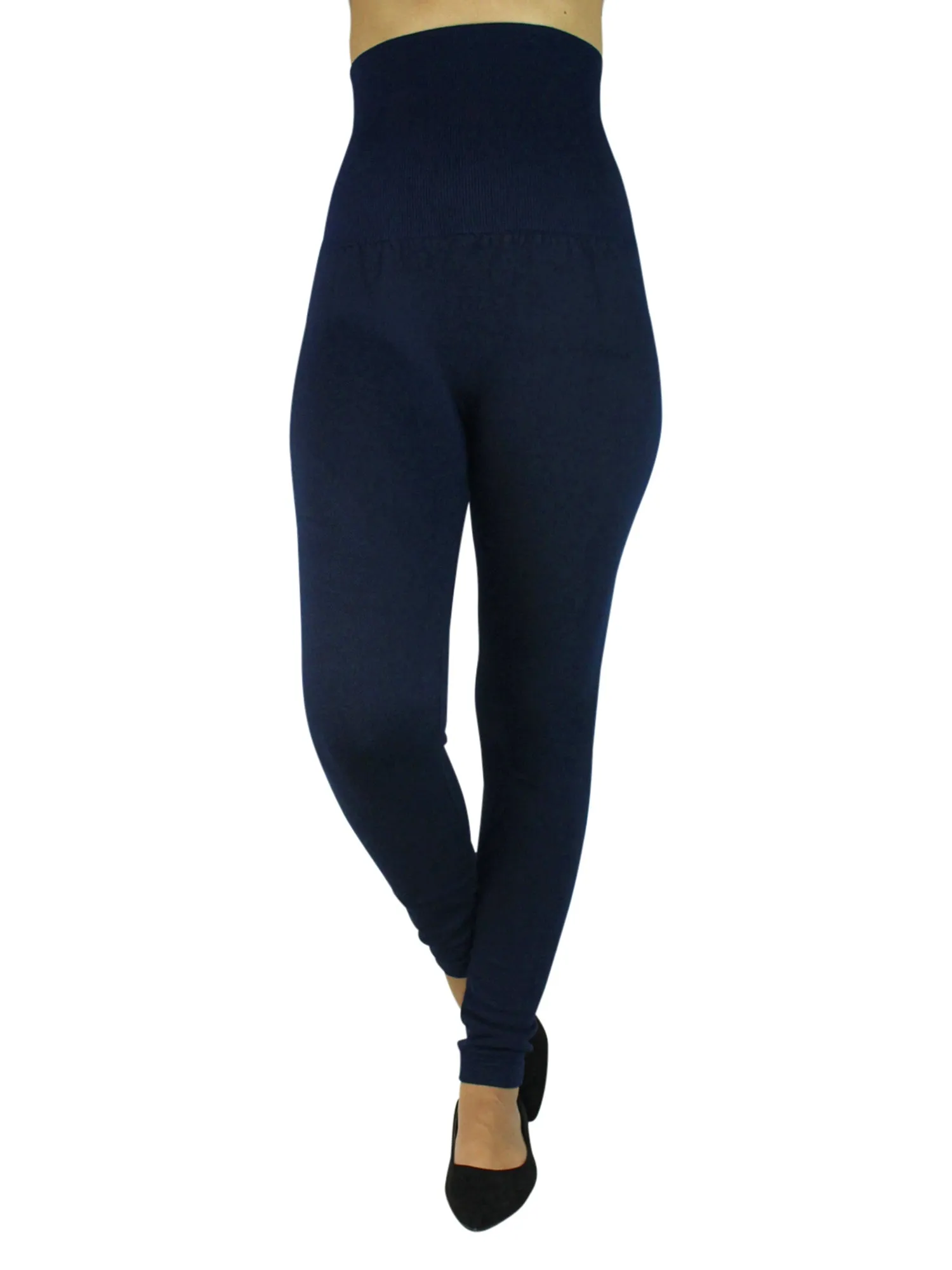 High Waist Compression Leggings With Terry Lining