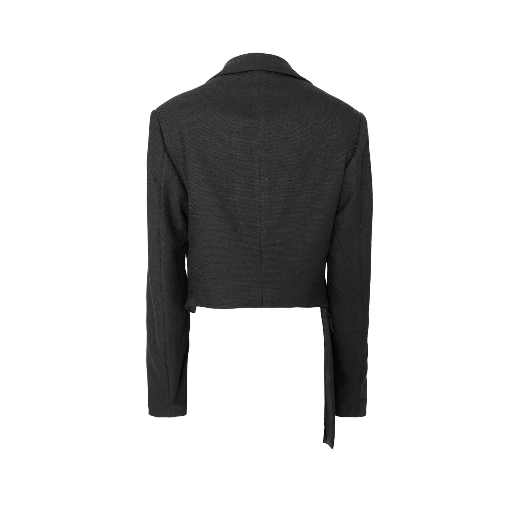 His Black Asymmetrical Tailored Jacket Modern Twist on Classic