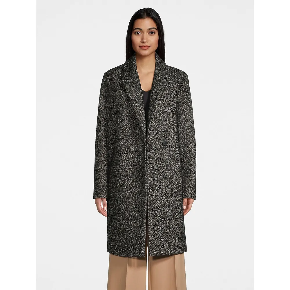 Hudson North Textured Single-Breasted Coat