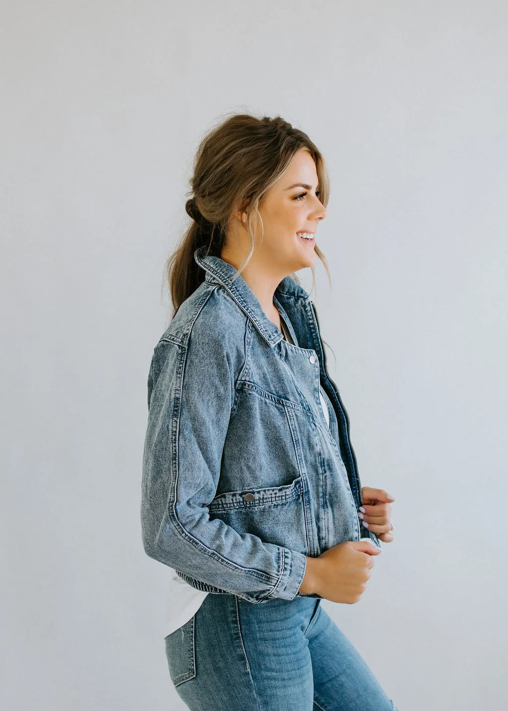 Huey Denim Bomber Jacket