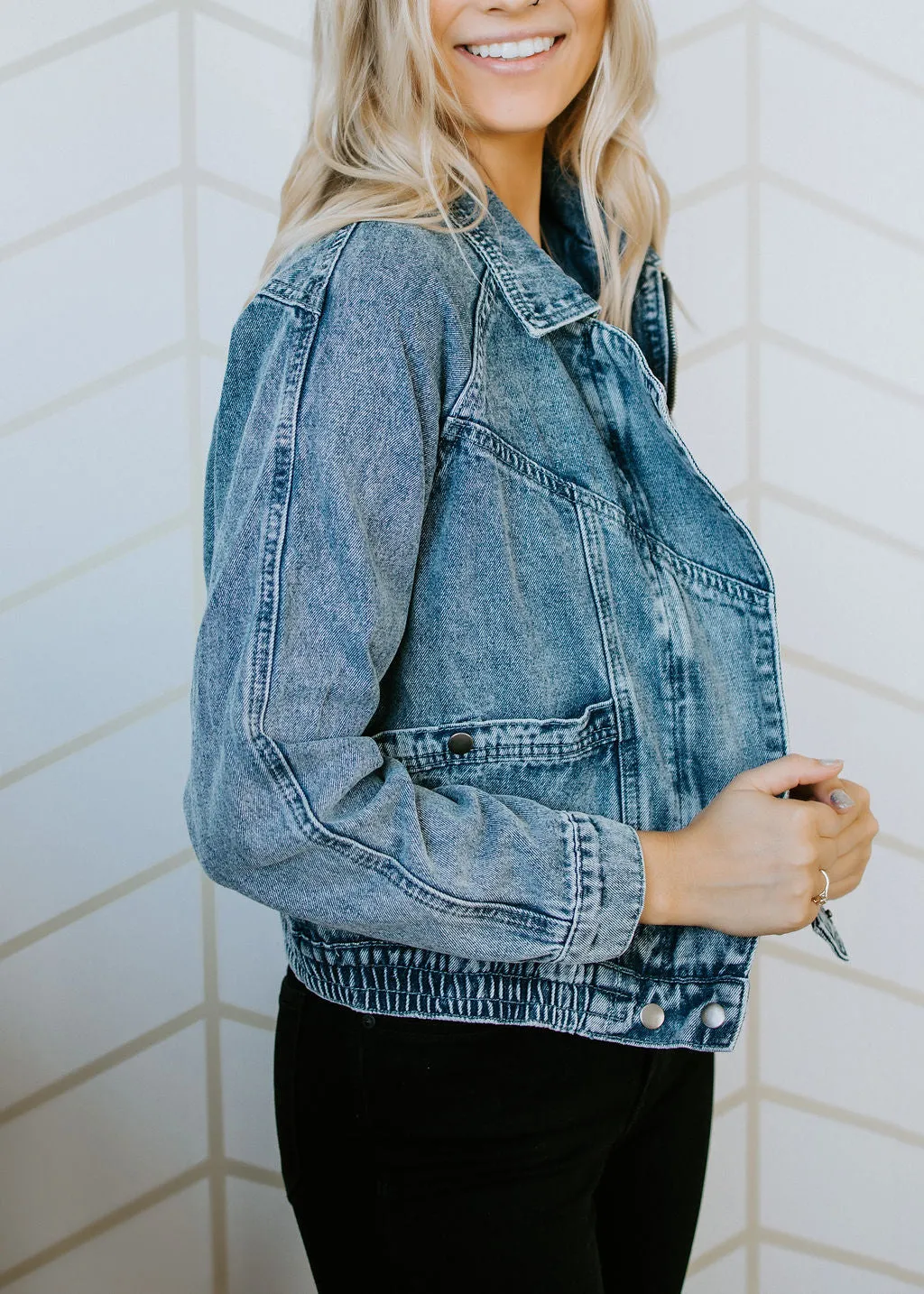 Huey Denim Bomber Jacket