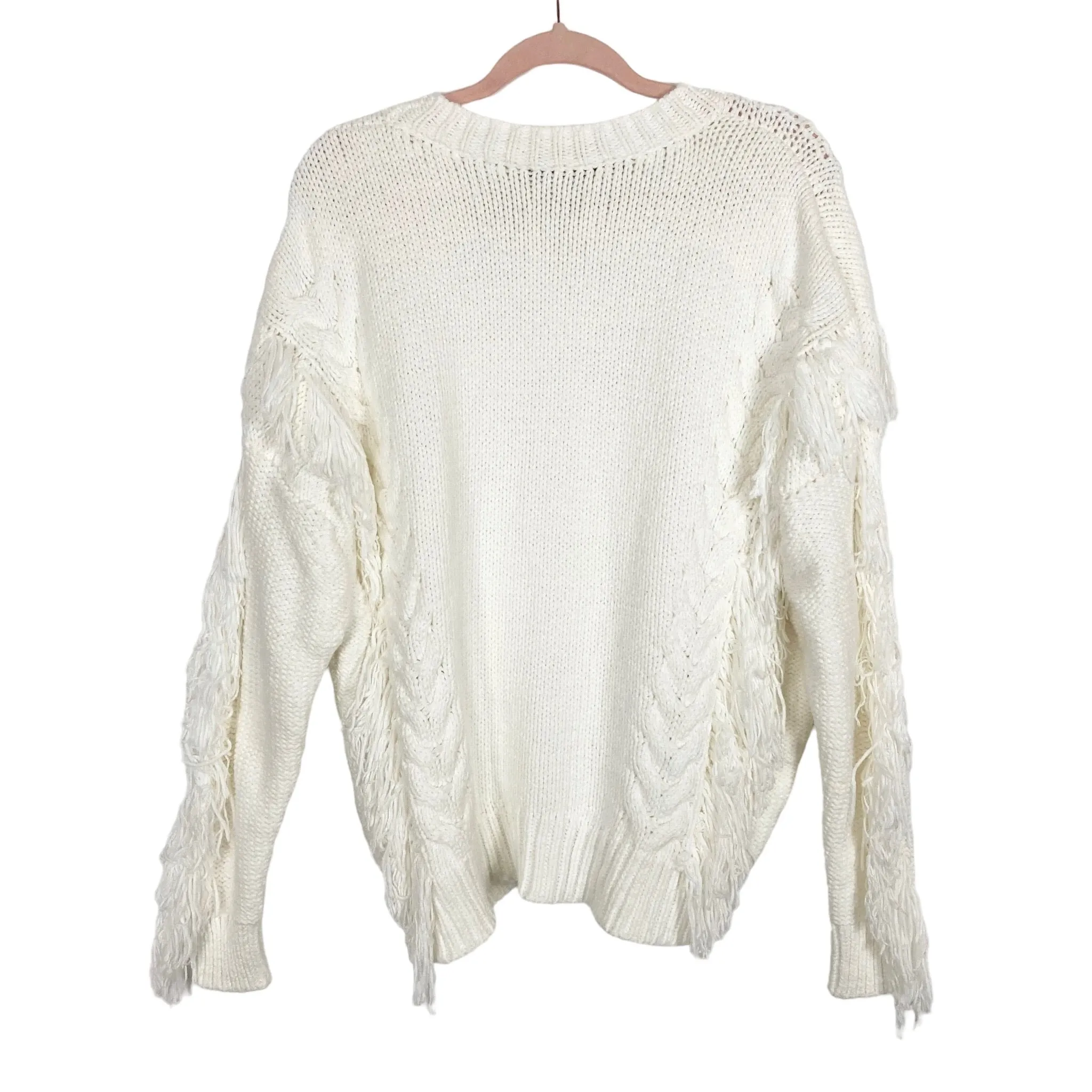 IRO Off White Fringe Sweater- Size M