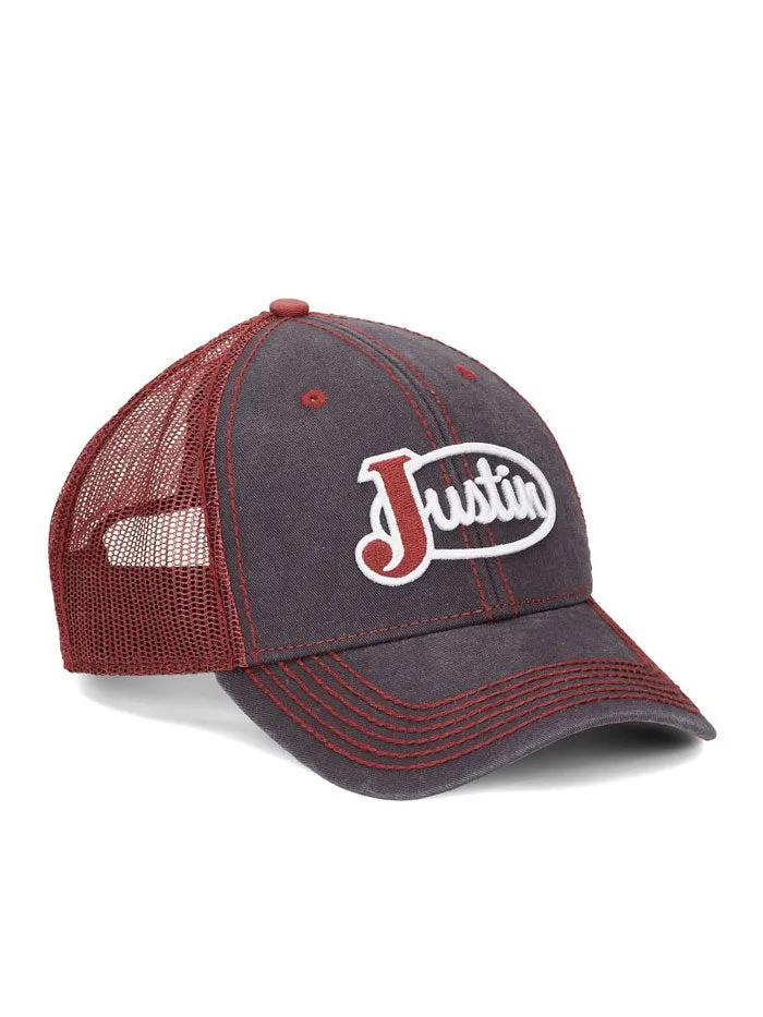 Justin JCBC724-NVY Classic Logo Mesh Back Cap Navy