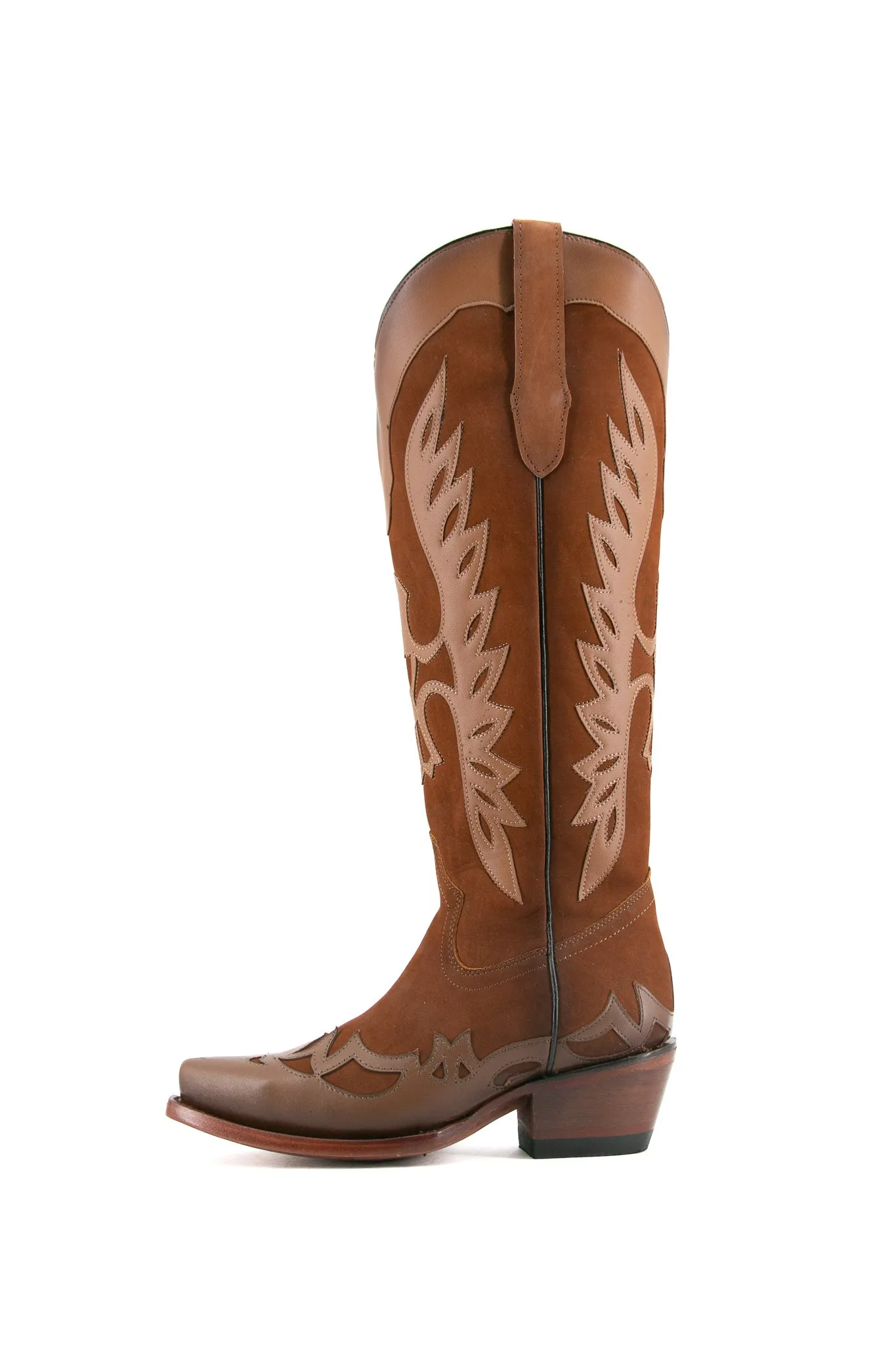 Kat Nobuck Tall Wide Calf  Snip Toe Cowgirl Boot FINAL SALE