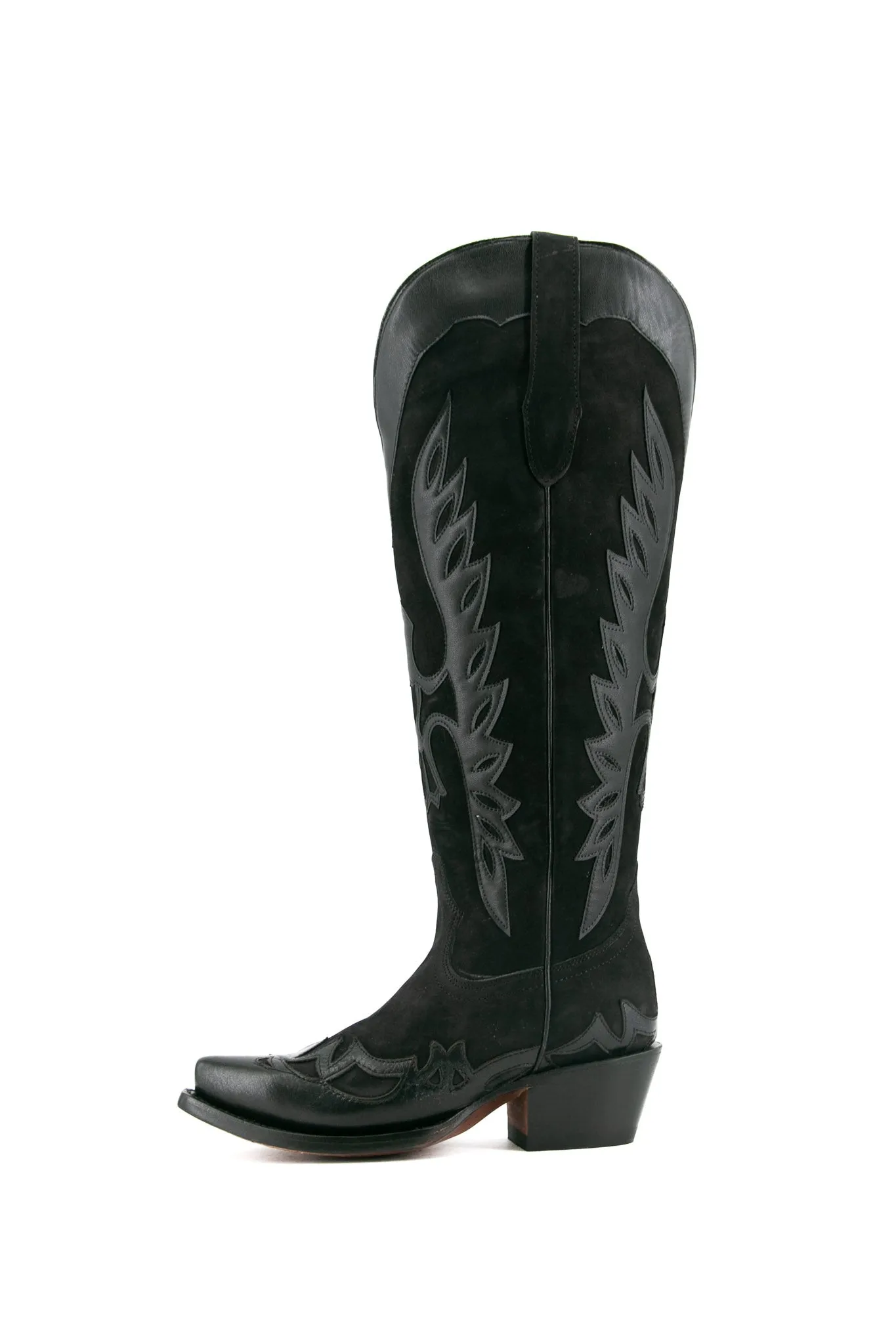 Kat Nobuck Tall Wide Calf  Snip Toe Cowgirl Boot FINAL SALE