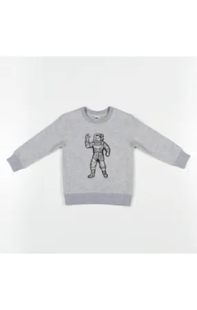 Kid's Bb Astro Crewneck Sweater, heather grey