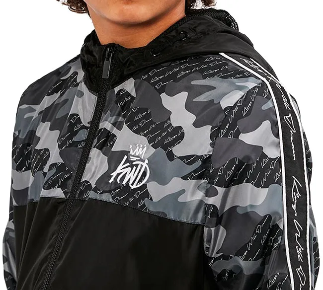 Kings Will Dream Kids Alfa Windbreaker Black Reflective Grey